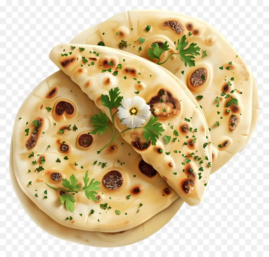 Pão Naan，Pão Sírio Com Ervas PNG