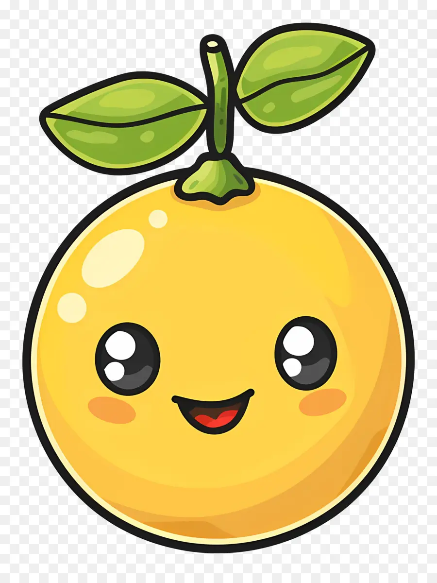 Limão Kawaii，Laranja Feliz PNG