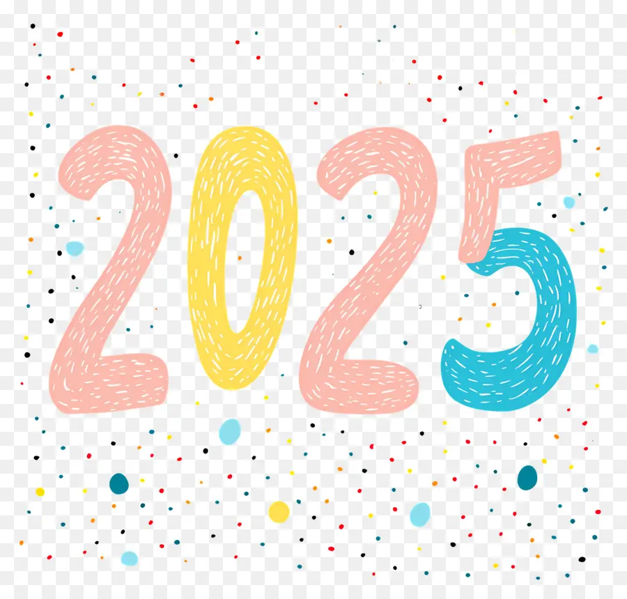 2025 Ano Novo，Colorido 2025 PNG