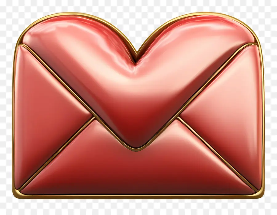 Correio De Amor，Envelope Coração PNG