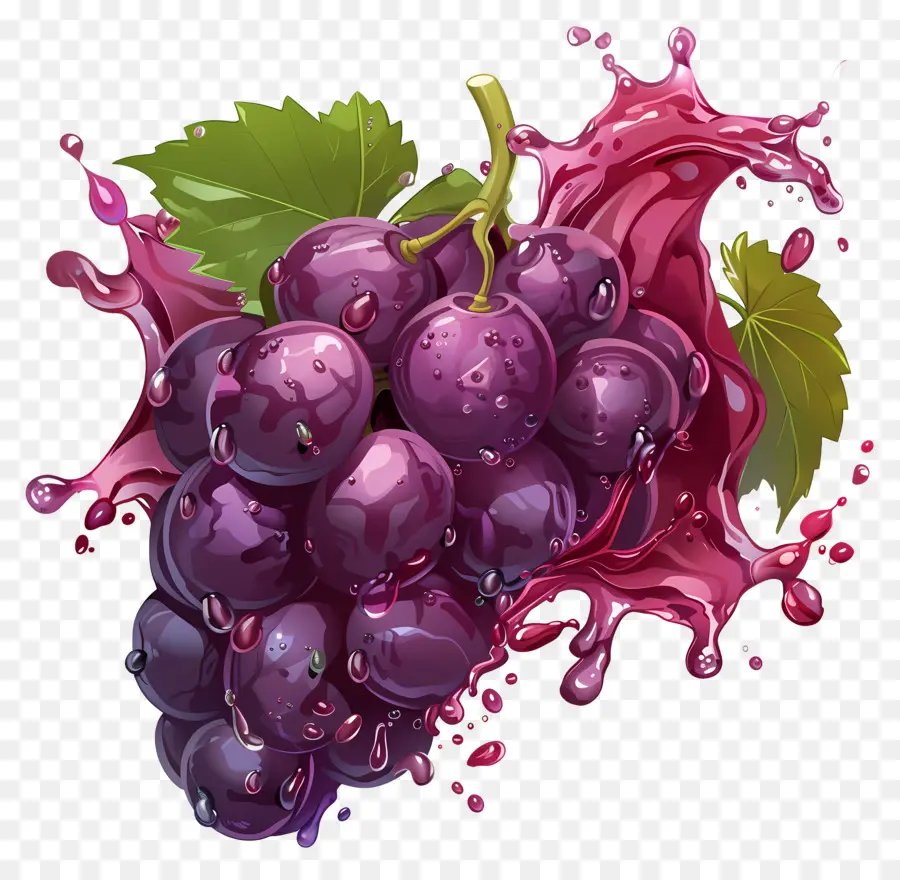 Respingo De Uvas，Uvas Roxas PNG