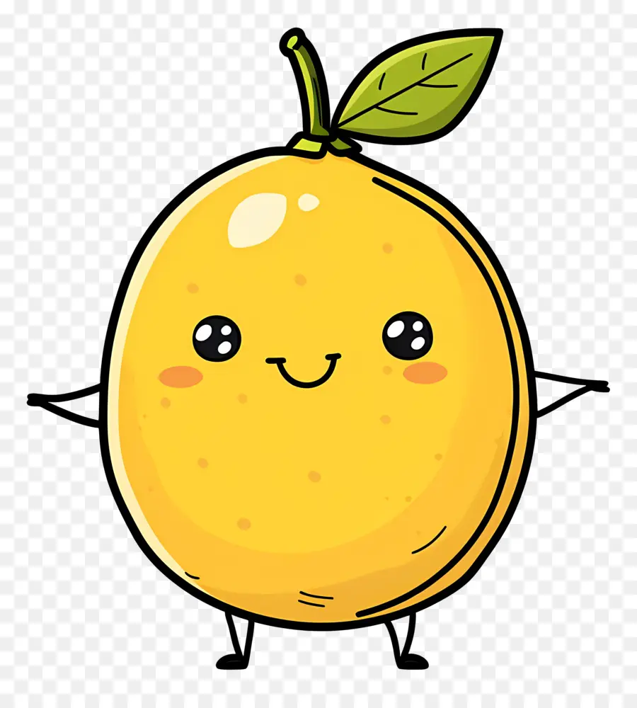 Limão Kawaii，Limão Fofo PNG