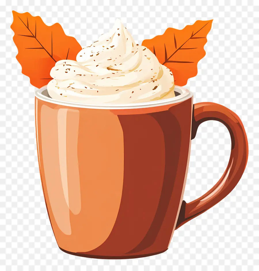 Café De Outono，Xícara Com Chantilly PNG