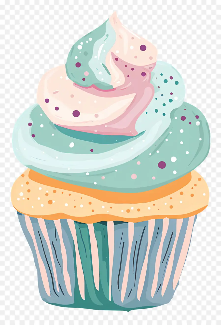 Bolinho Fofo，Cupcake Com Cereja PNG