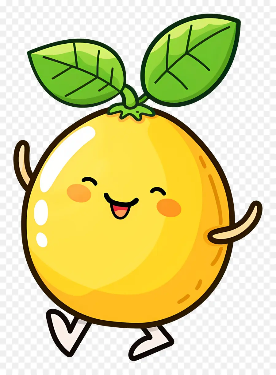 Limão Kawaii，Laranja Feliz PNG