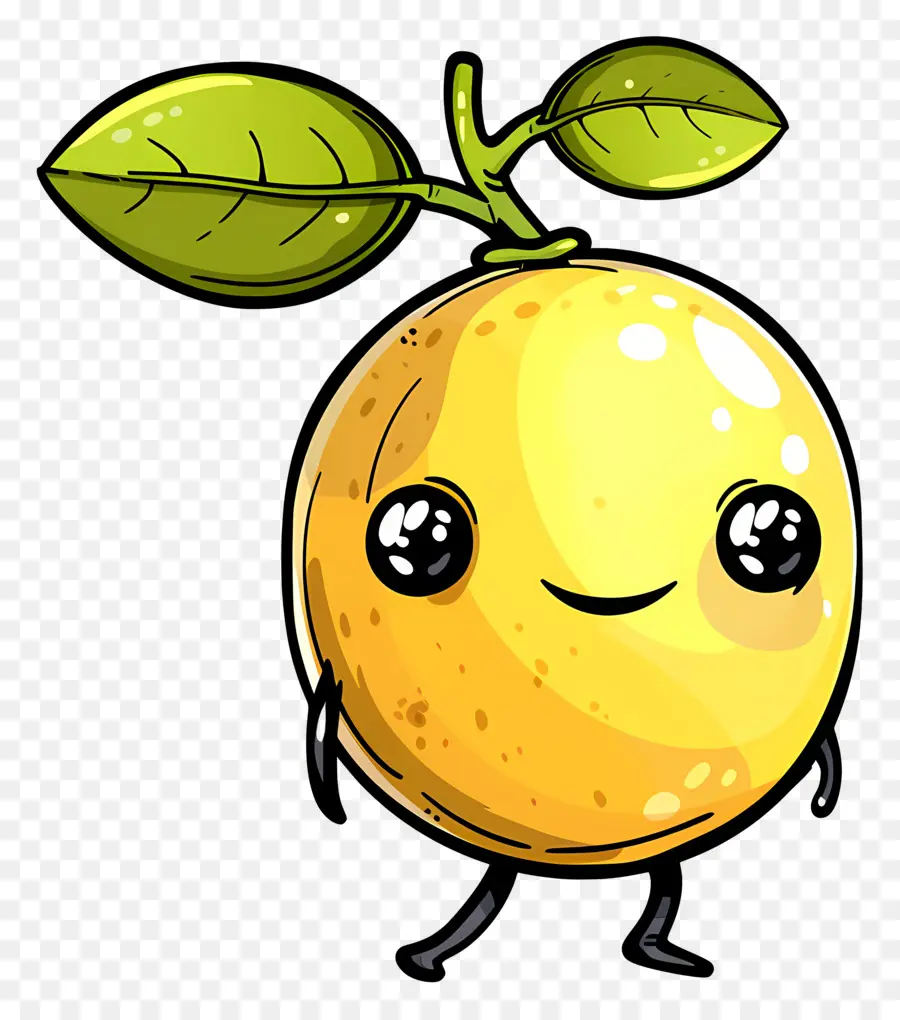 Limão Kawaii，Laranja PNG