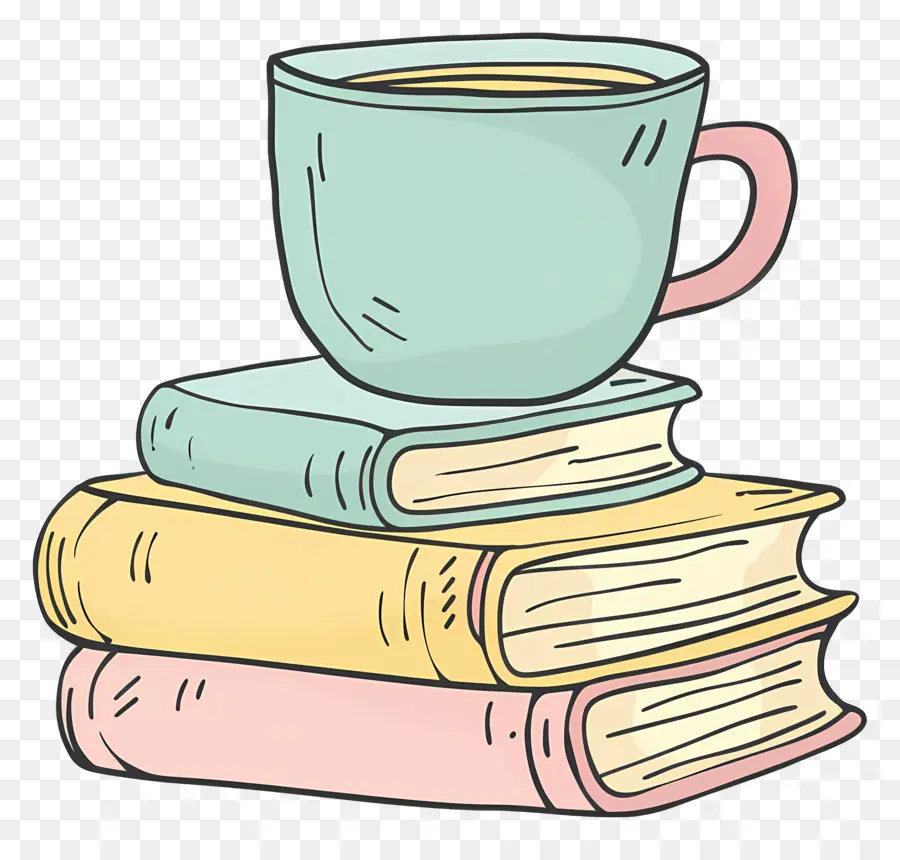 Livro E Café，Livros E Xícara De Chá PNG