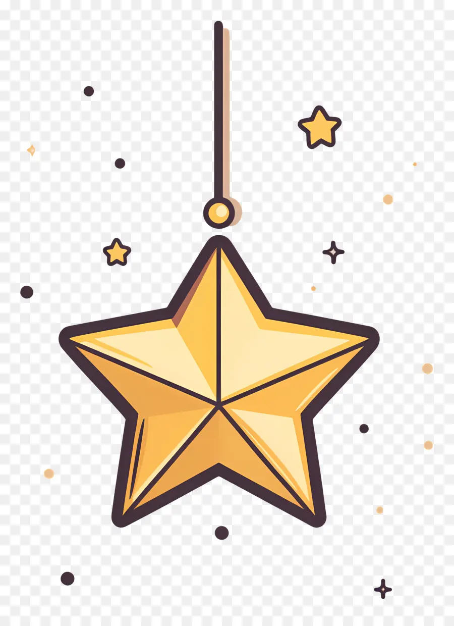 Estrela De Natal，Ornamento De Estrela Colorida PNG