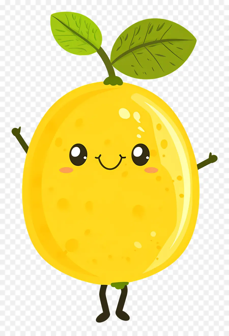 Limão Kawaii，Limão Fofo PNG