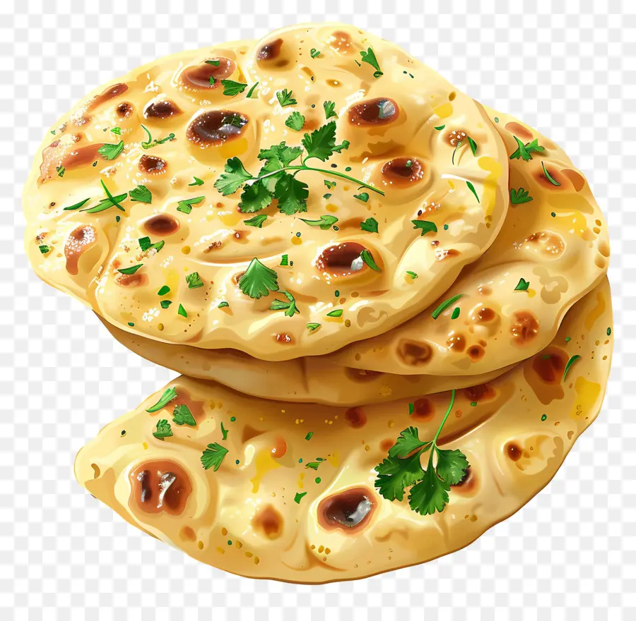 Pão Naan，Pão Sírio Com Ervas PNG