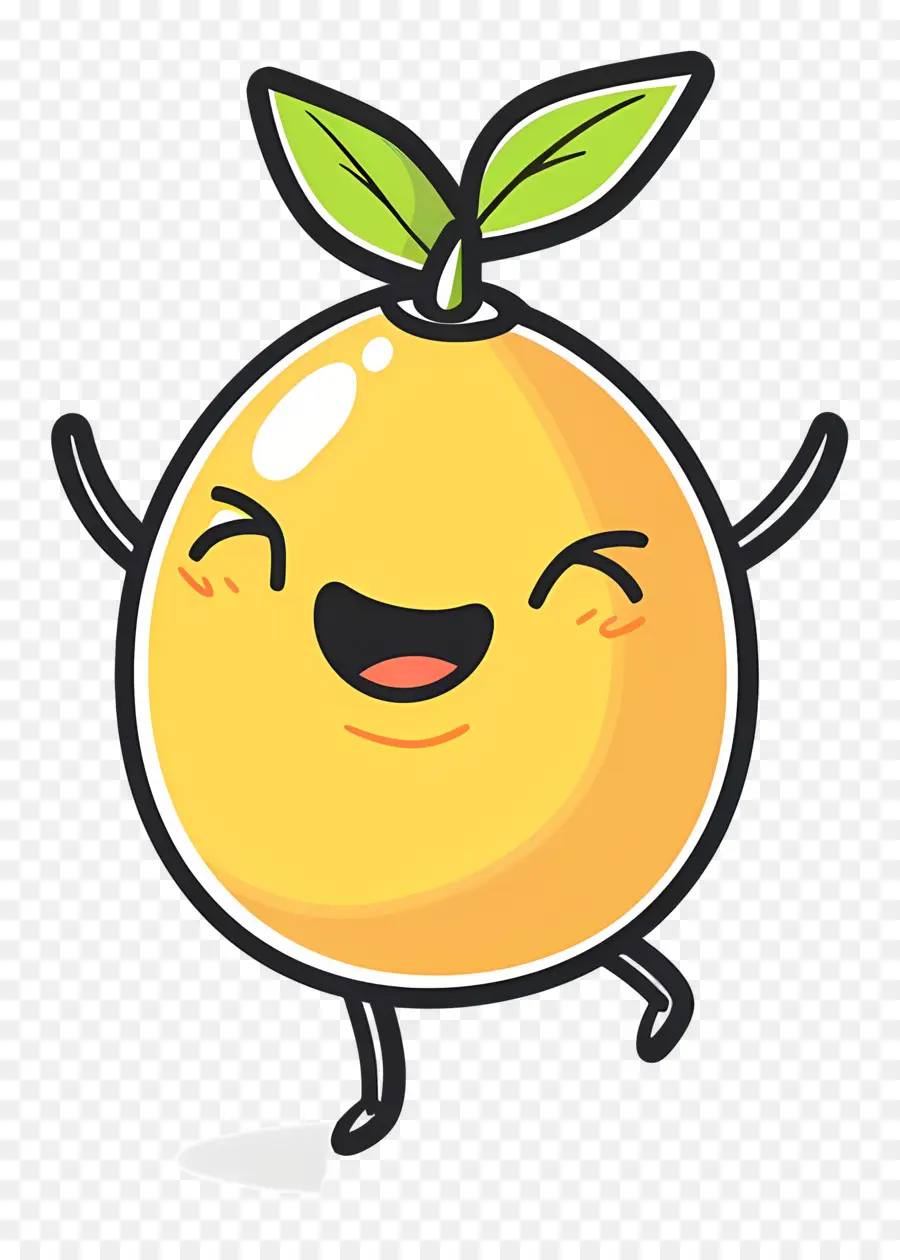 Limão Kawaii，Laranja Feliz PNG