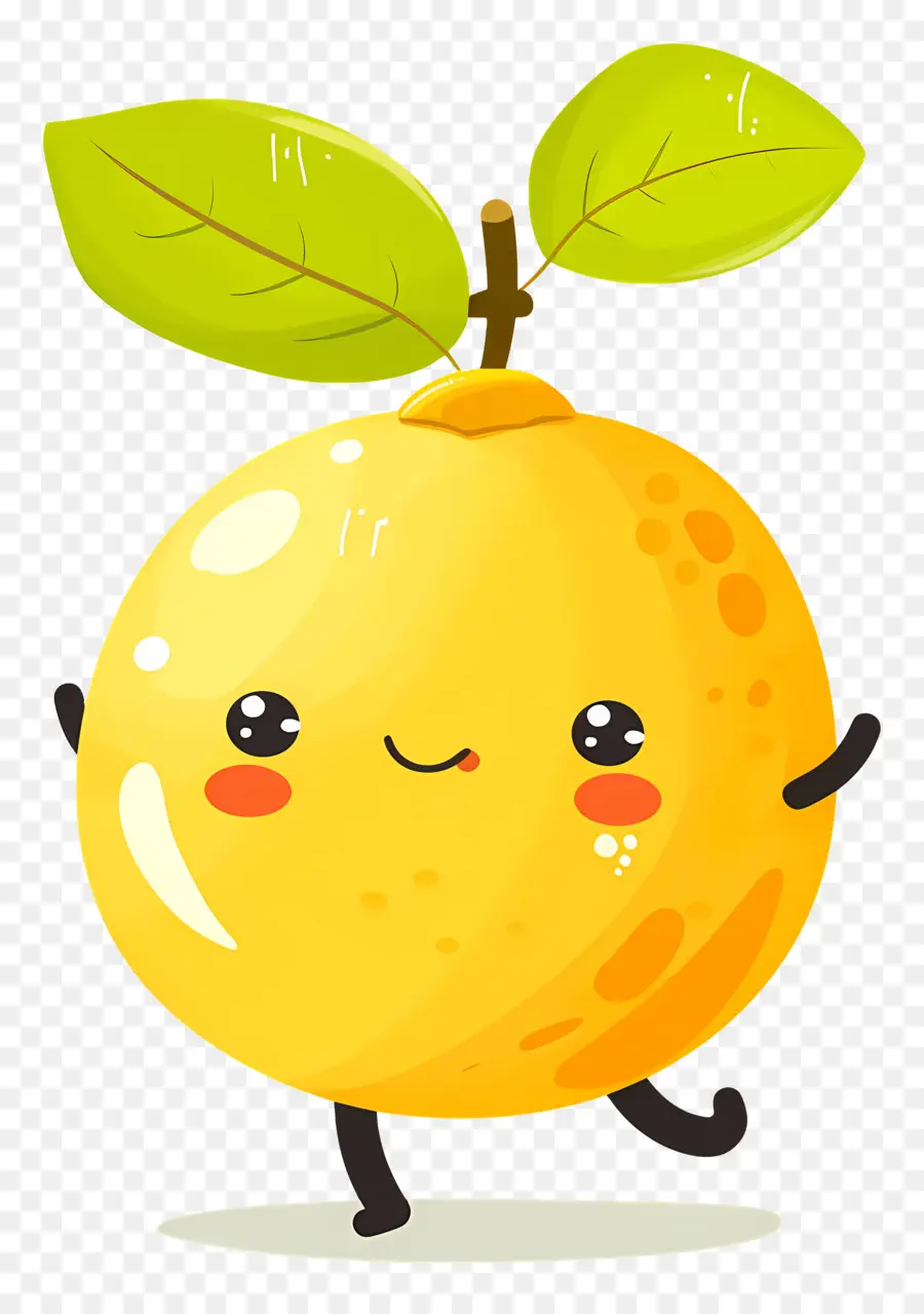 Limão Kawaii，Limão Amarelo PNG