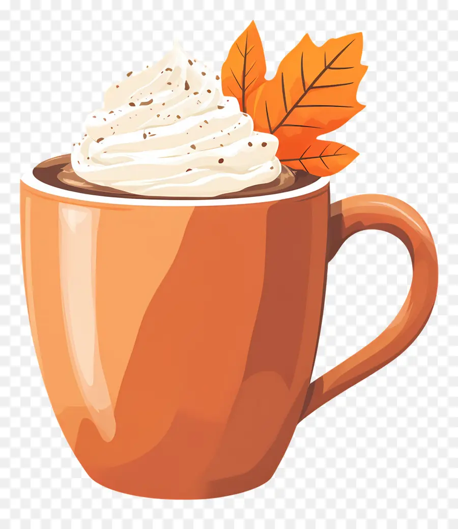 Café De Outono，Xícara Com Chantilly PNG