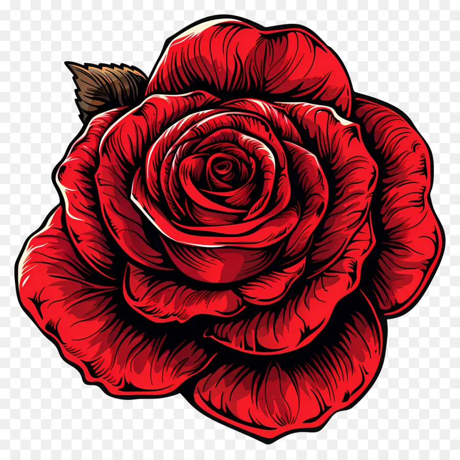 Rosa Vermelha，Folhas PNG