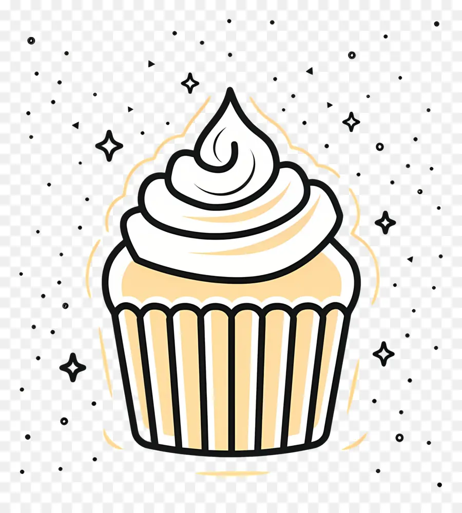 Contorno De Cupcake，Bolinho PNG