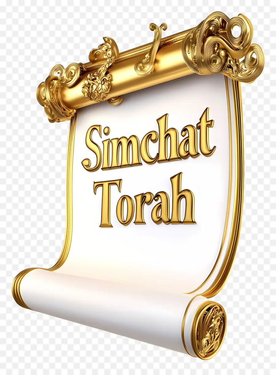 Simchat Torá，Rolo Dourado Da Torá Simchat PNG