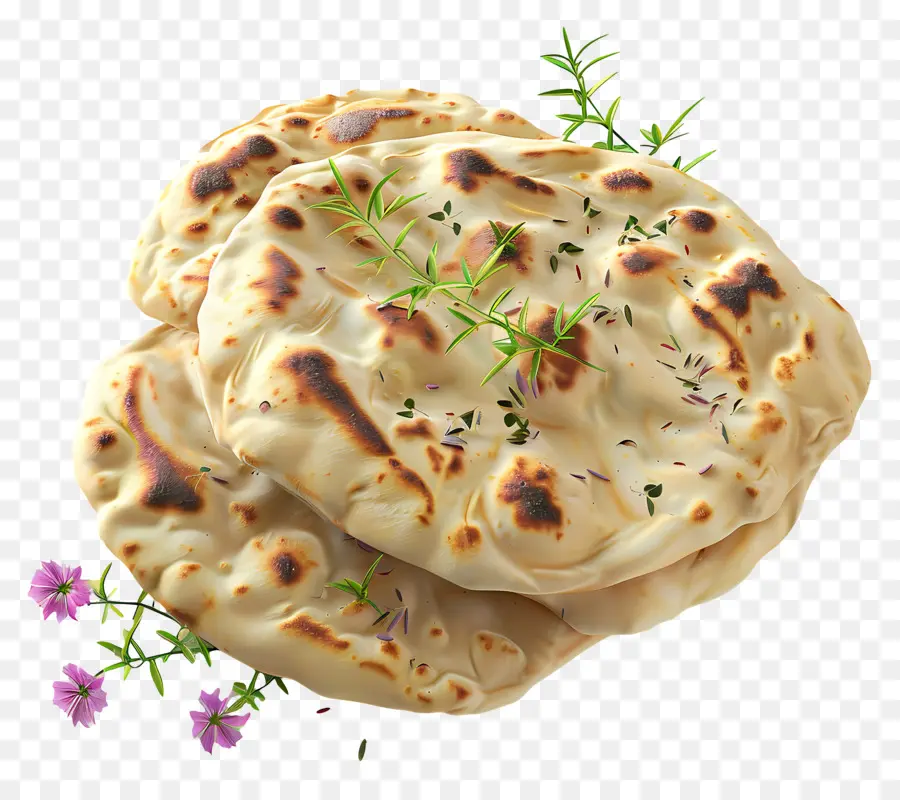 Pão Naan，Pão Achatado PNG