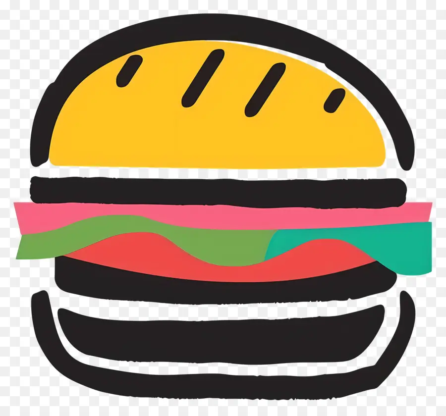 Logotipo Do Hambúrguer，Hambúrguer Estilizado PNG