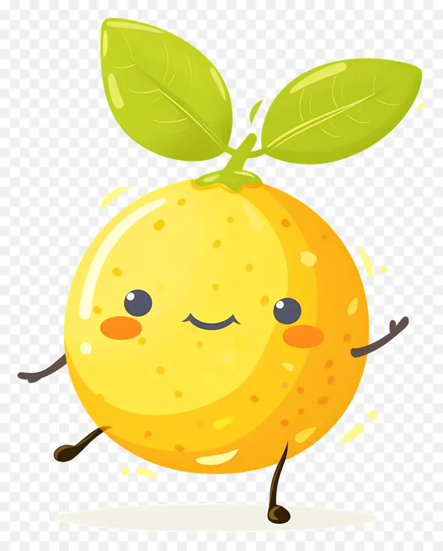 Limão Kawaii，Limão Amarelo PNG