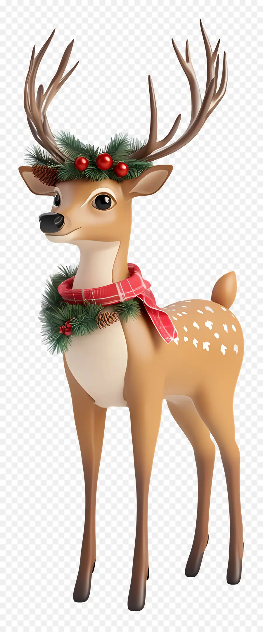 Cervo De Natal，Veado Decorado PNG