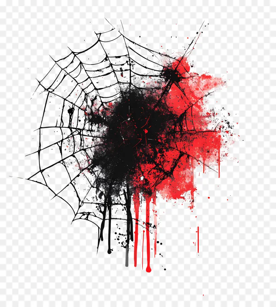 Teia De Aranha，Teia De Aranha Com Tinta PNG