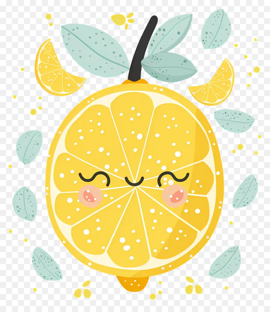 Limão Kawaii，Limão Amarelo PNG