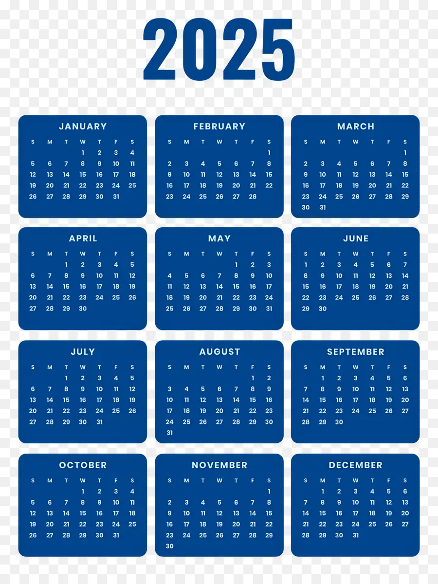 Calendário 2025，Ano PNG