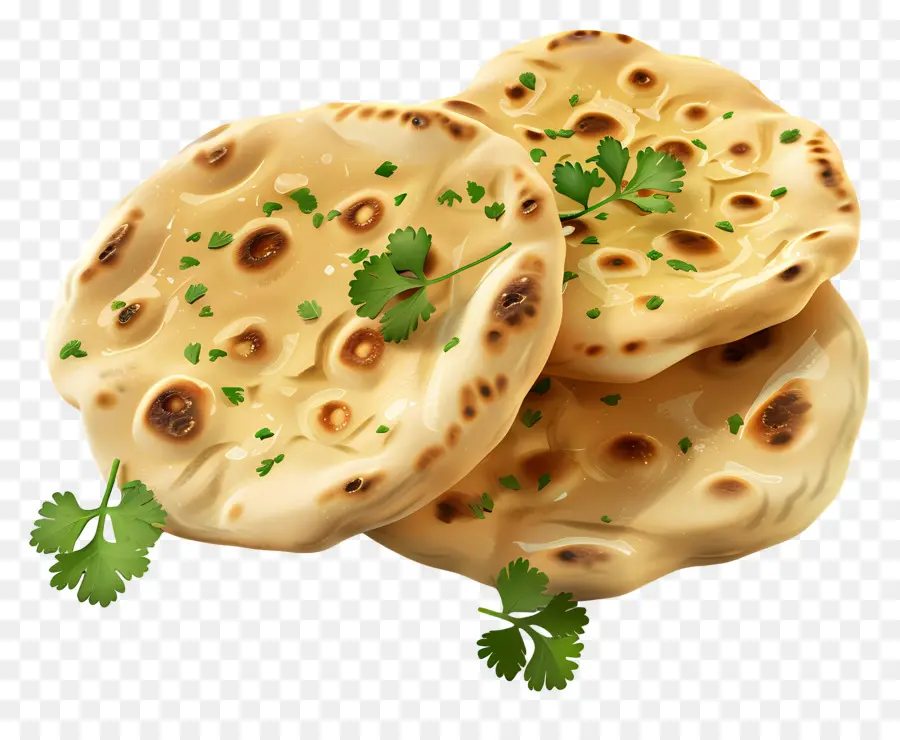 Pão Naan，Pão Sírio Com Ervas PNG