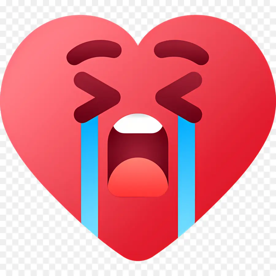 Emoji De Coração，Coração Chorando PNG