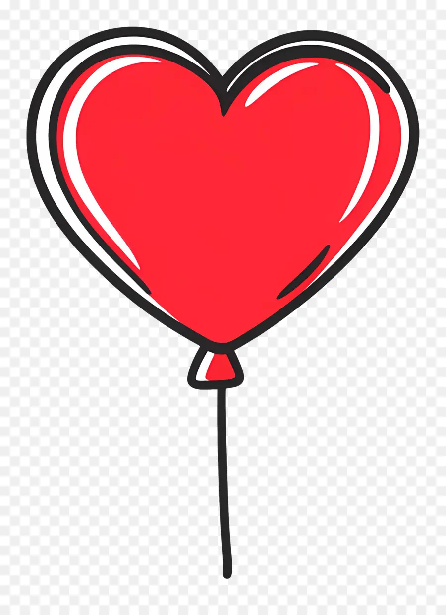 Balão De Amor，Balão Coração Vermelho PNG