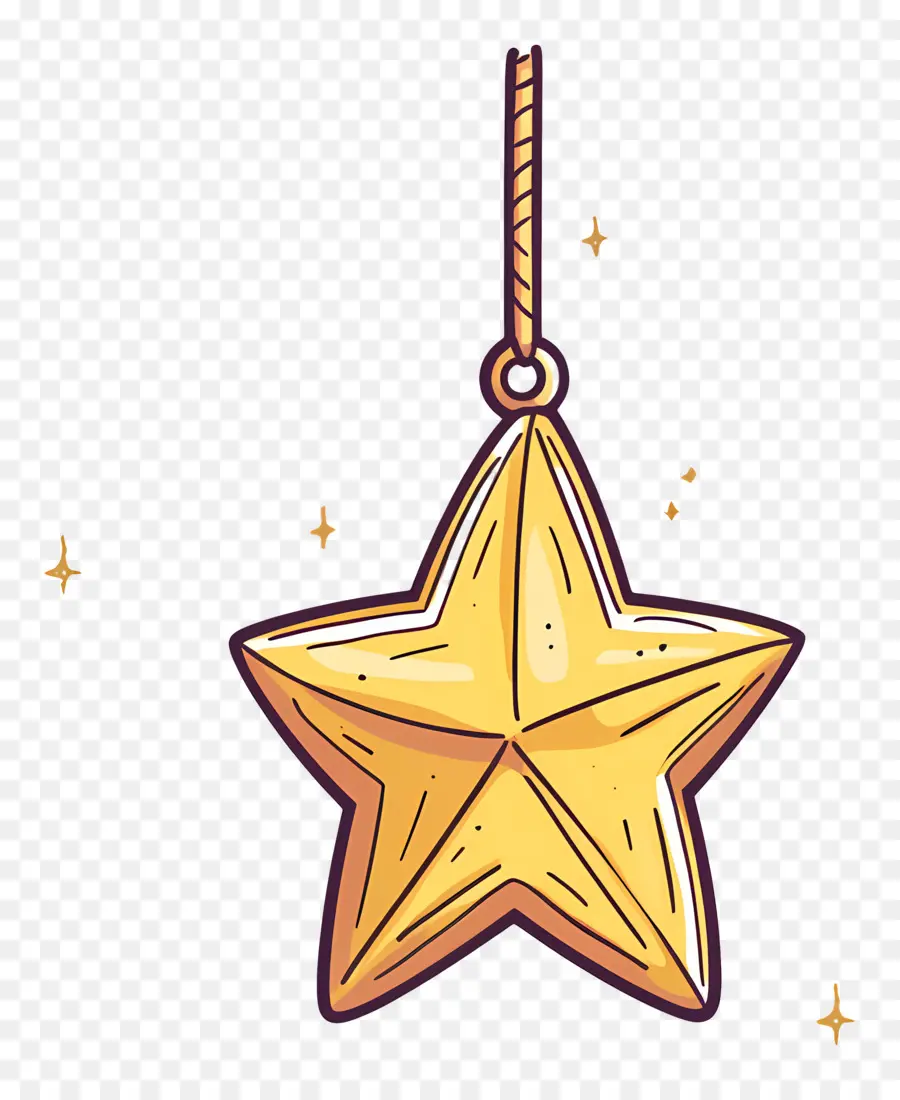 Estrela De Natal，Ornamento De Estrela Simples PNG