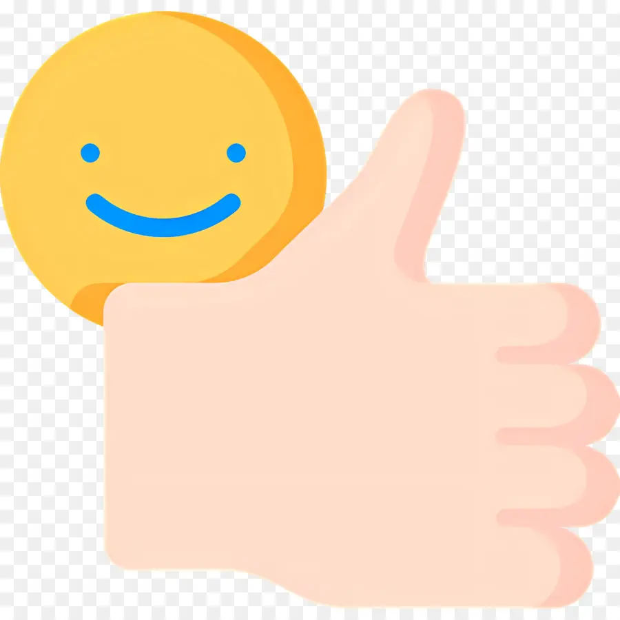 Emoji De Polegar Para Cima，Sorriso PNG