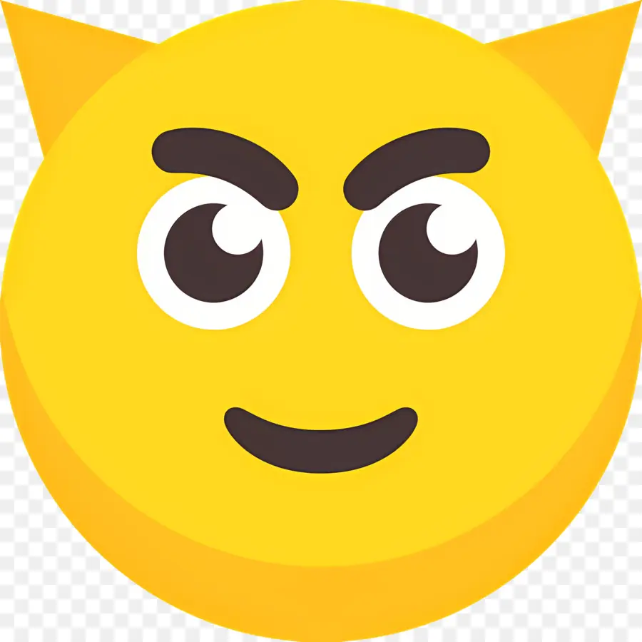 Diabo Emoji，Emoji Amarelo PNG