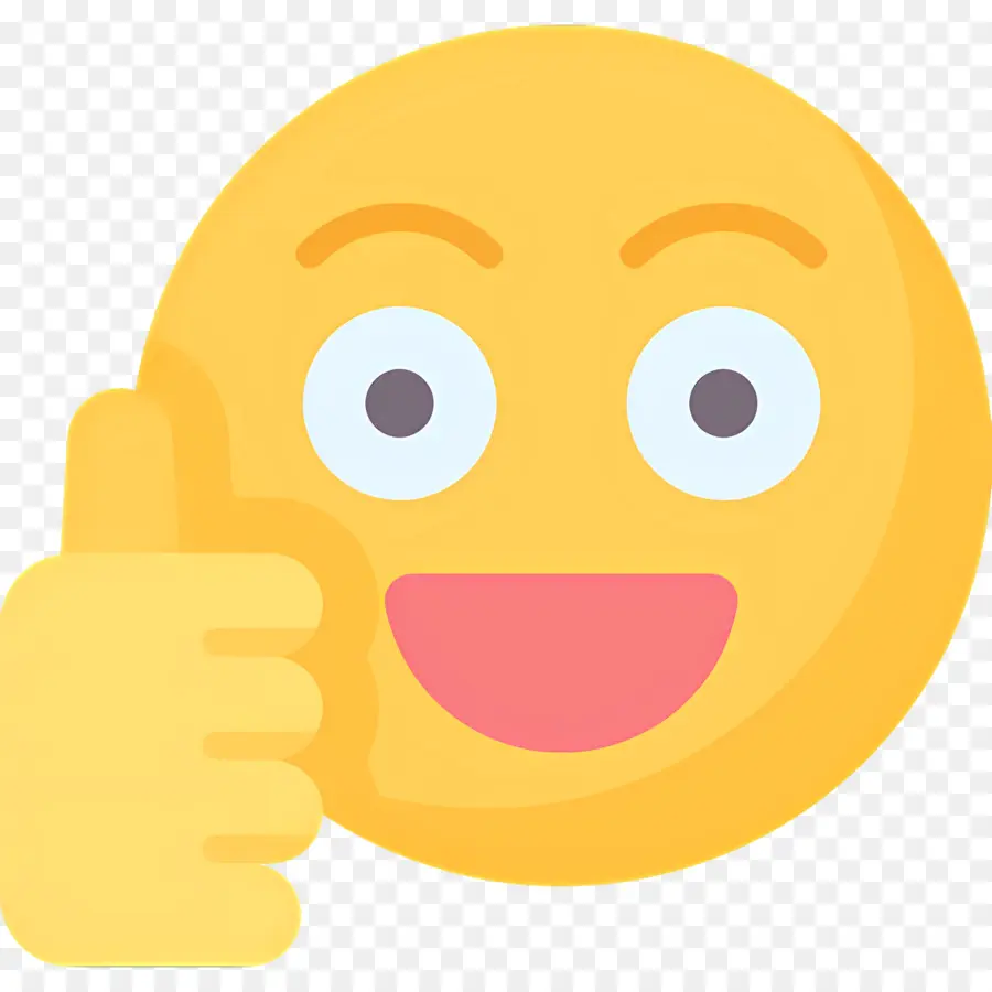 Emoji De Polegar Para Cima，Rosto Sorridente Amarelo PNG