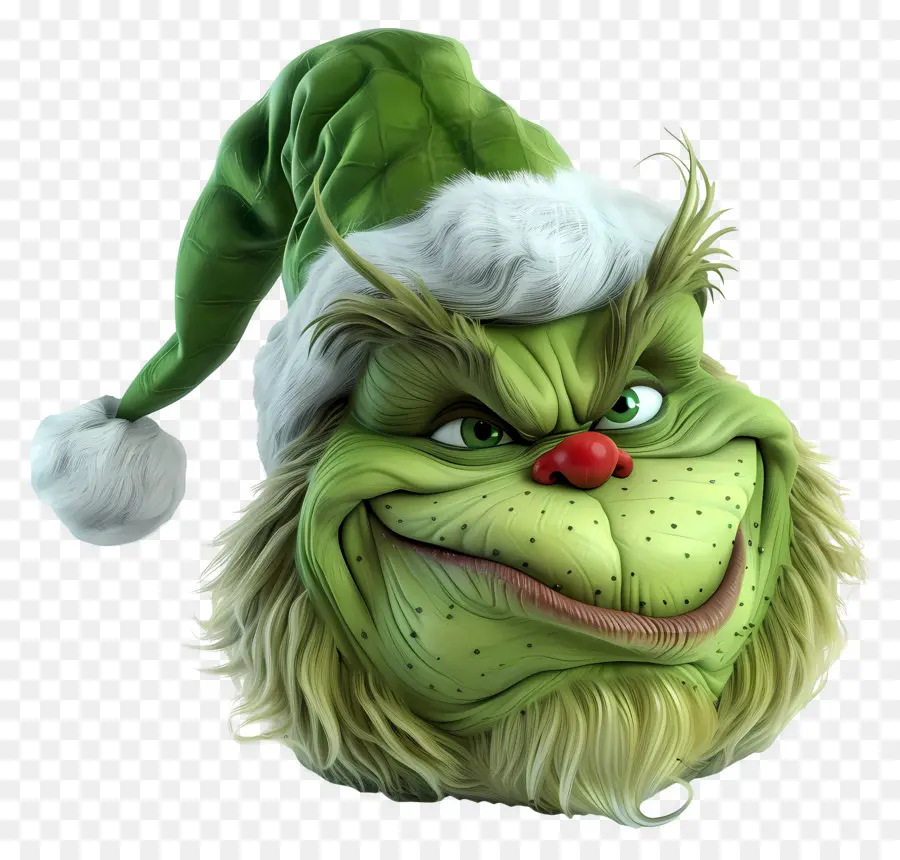 Grinch Dos Desenhos Animados，Personagem Verde Com Chapéu PNG