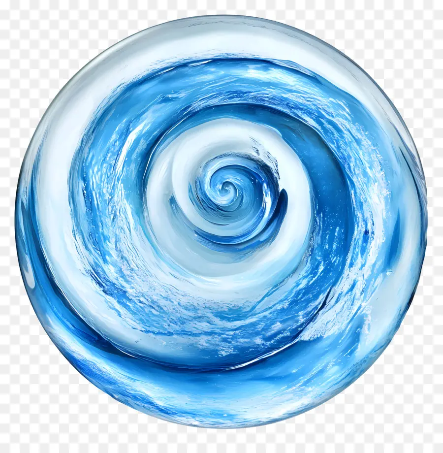 Redemoinho De Água，Espiral Azul PNG