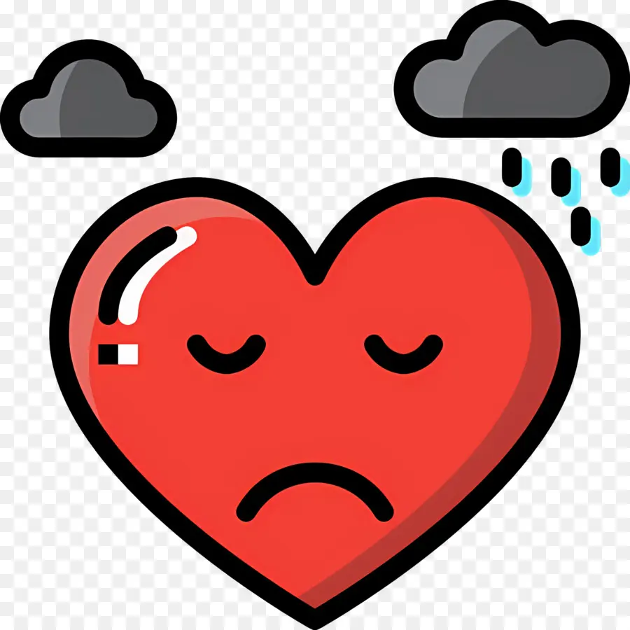 Emoji De Coração，Emoji De Coração Triste PNG