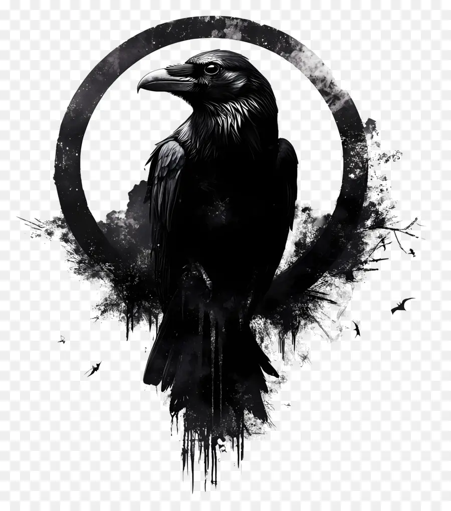 Corvo Do Dia Das Bruxas，Raven Em Círculo PNG