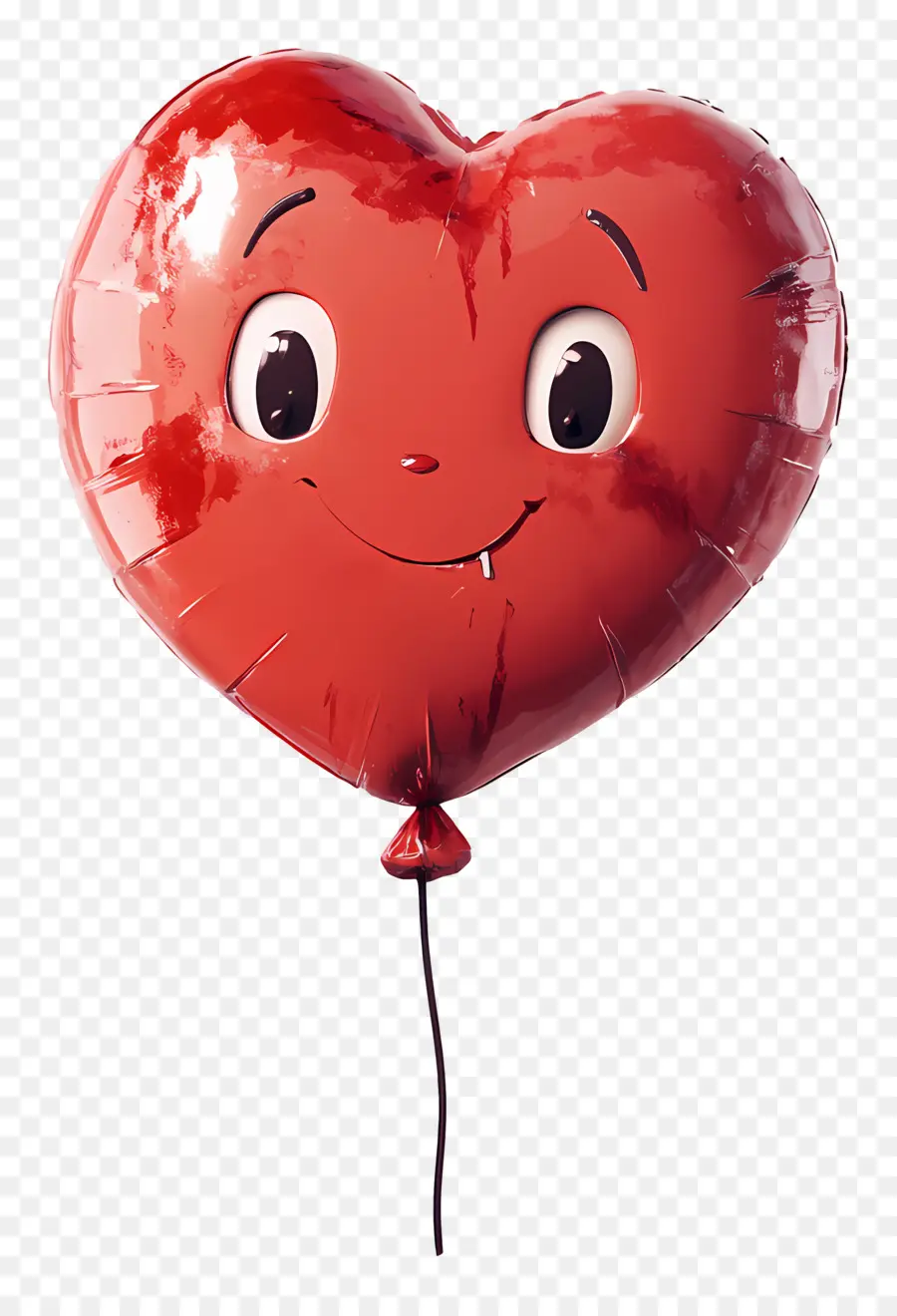 Balão De Amor，Balão De Coração Sorridente PNG