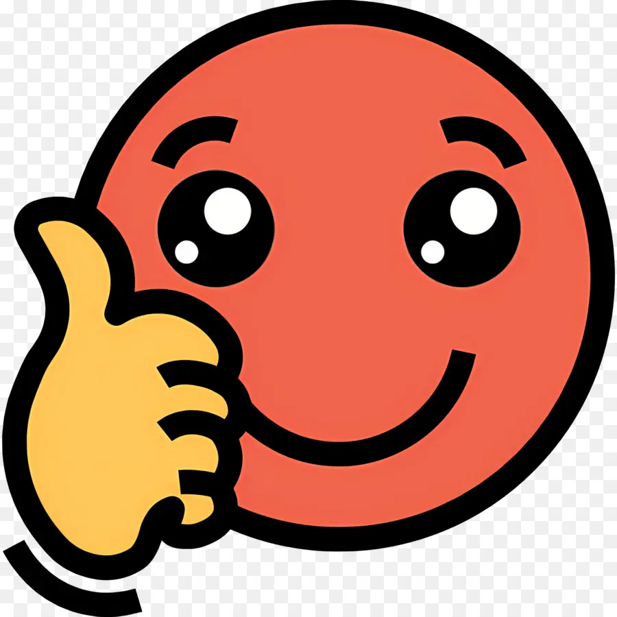 Emoji De Polegar Para Cima，Rosto Sorridente Amarelo PNG