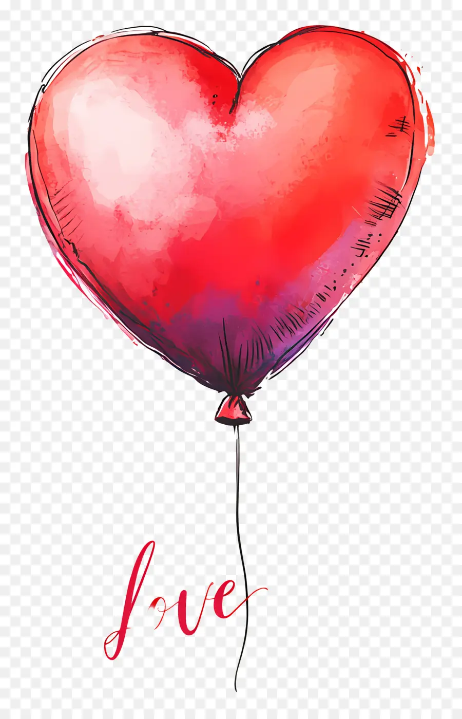 Balão De Amor，Balão Coração Vermelho PNG