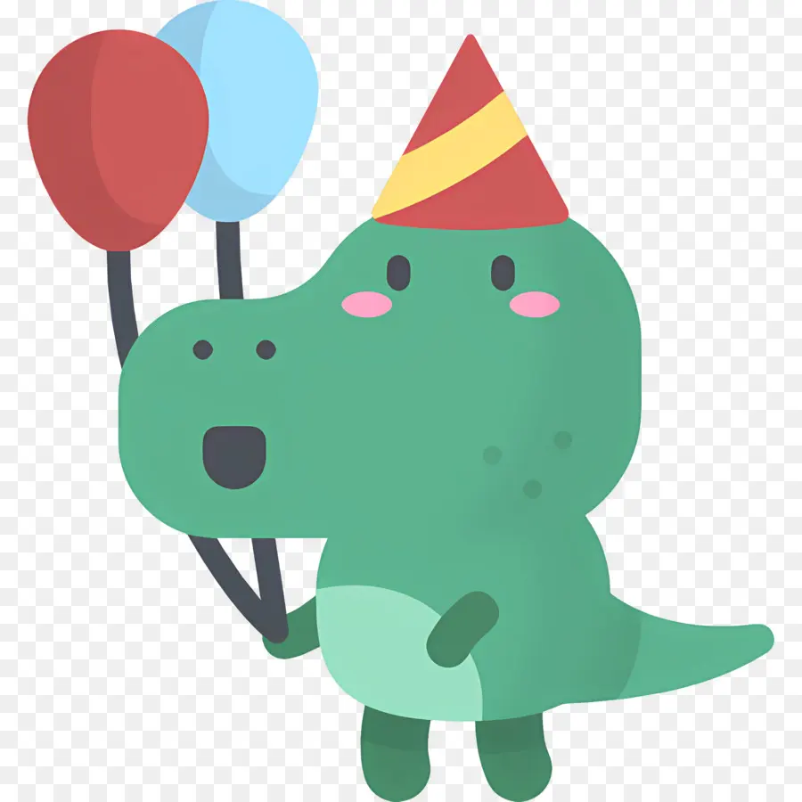 Emoji De Aniversário，Dinossauro De Festa PNG