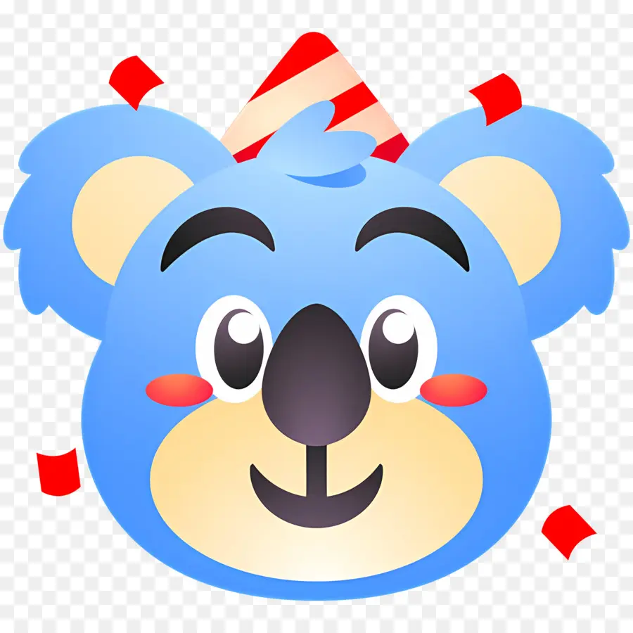 Emoji De Aniversário，Coala Azul PNG