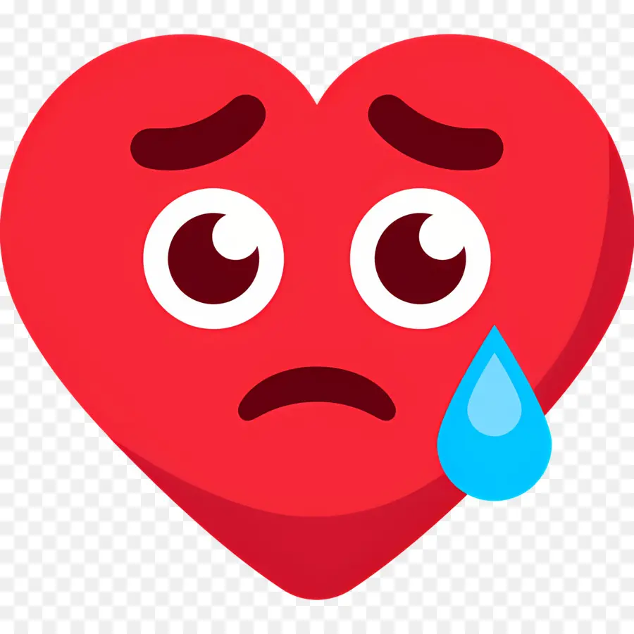 Emoji De Coração，Coração Triste PNG