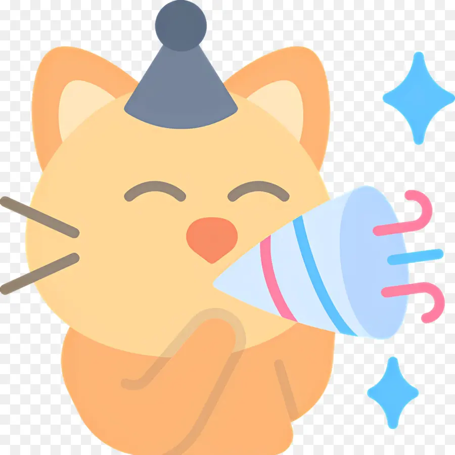 Emoji De Aniversário，Gato Festeiro PNG