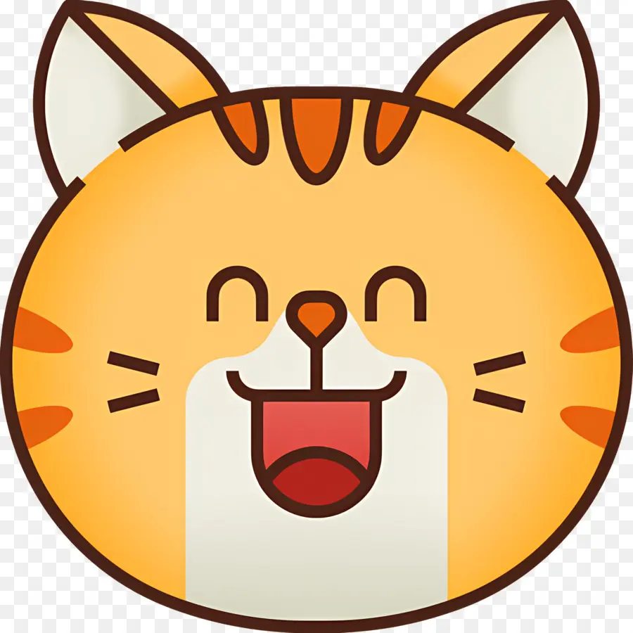 Emoji De Gato，Gato Feliz PNG