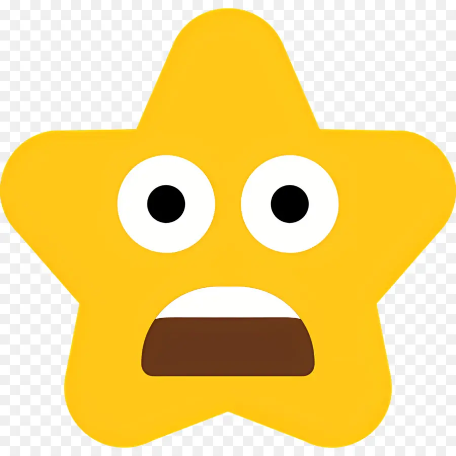 Emoji Chocado，Emoji De Estrela Surpresa PNG