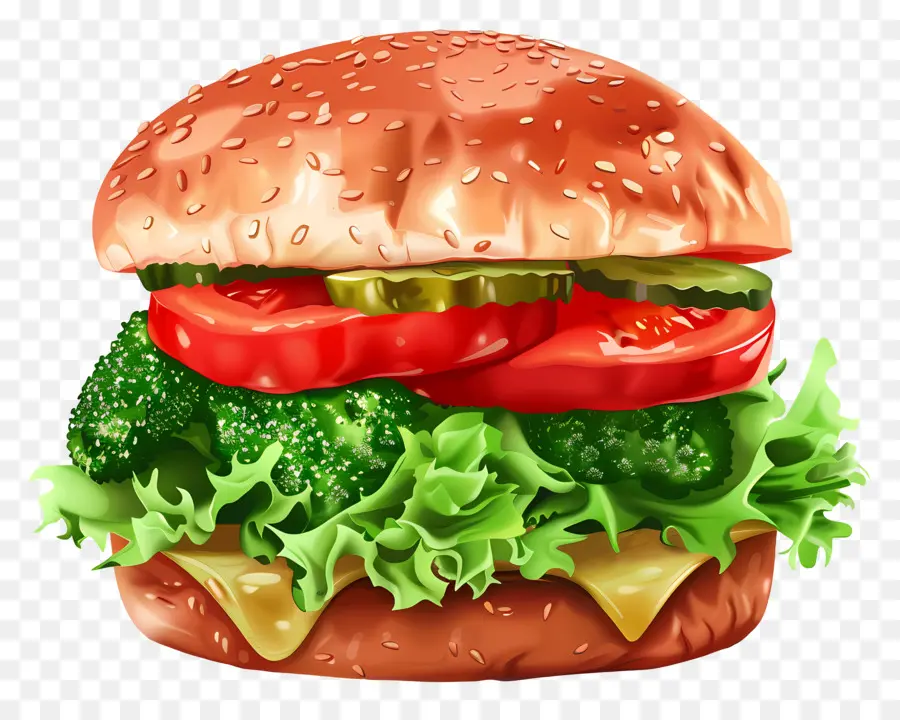 Hambúrguer Vegetariano，X Burger PNG