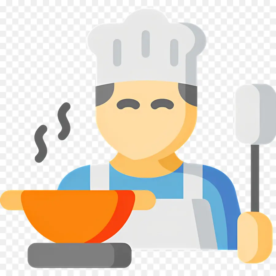 Cozinheiro，Chef Com Espátula PNG