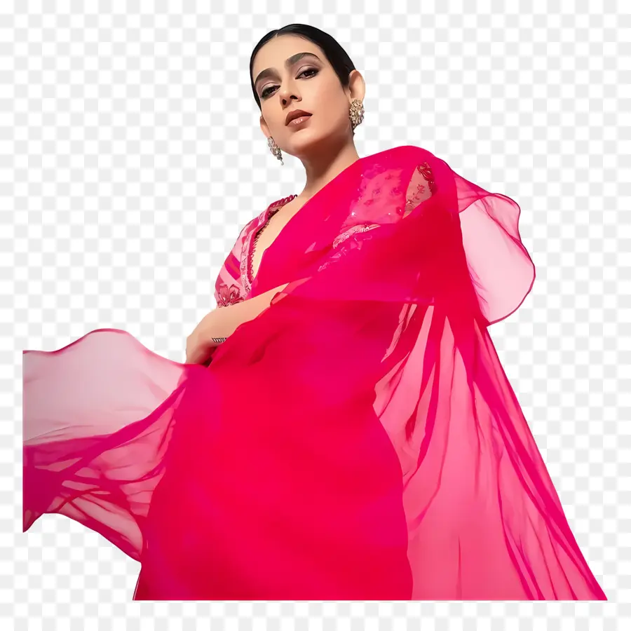 Aakanksha Singh，Saree Rosa PNG